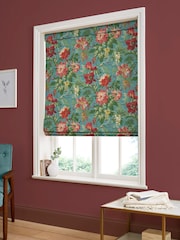 Graham & Brown Botanico Blue Florenzia Made to Measure Roman 100% Cotton Blind - Image 5 of 6
