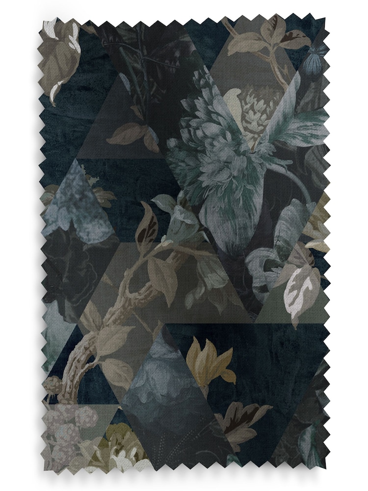 Graham & Brown Blue Timepiece Made to Measure Roman 100% Cotton Blind - Image 5 of 5