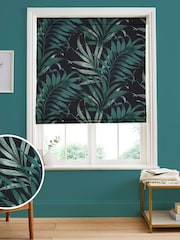 Graham & Brown Midnight Navy Yasuni Made to Measure Roman 100% Cotton Blind - Image 1 of 6