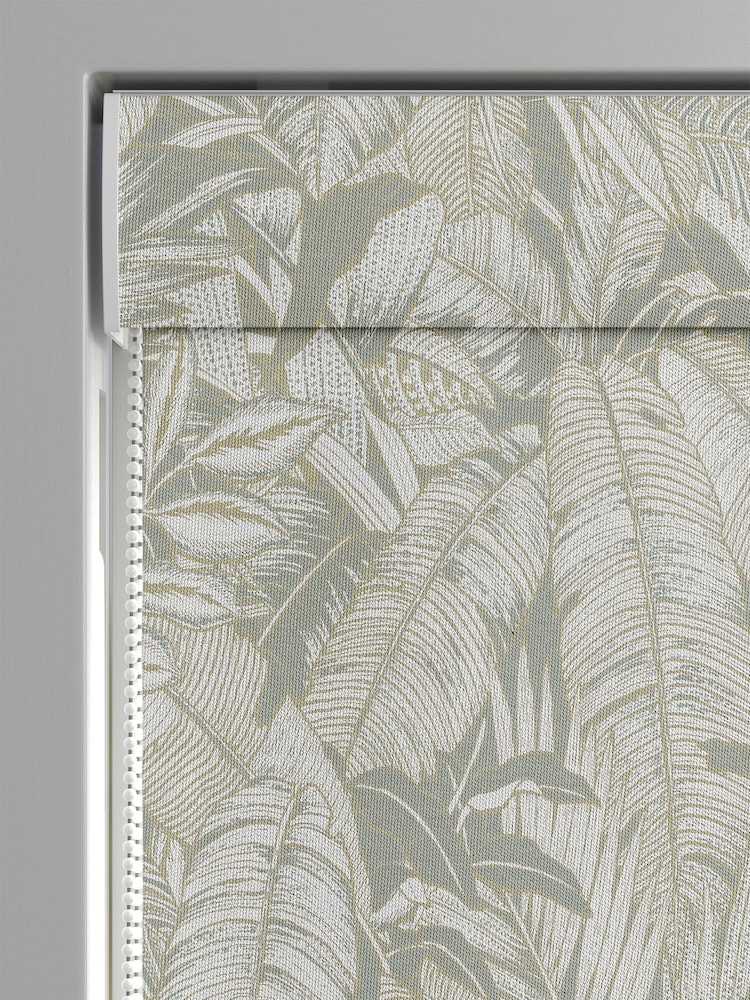 Graham & Brown Sage Green Paradys Made to Measure Roman 100% Cotton Blind - Image 3 of 6