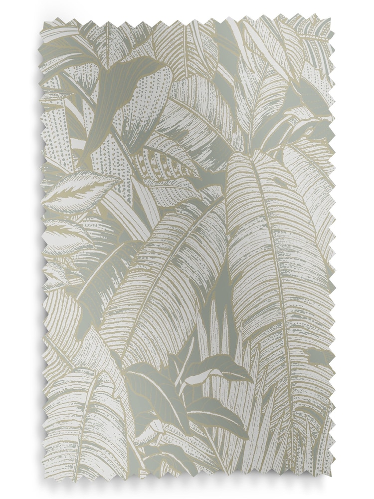 Graham & Brown Sage Green Paradys Made to Measure Roman 100% Cotton Blind - Image 6 of 6
