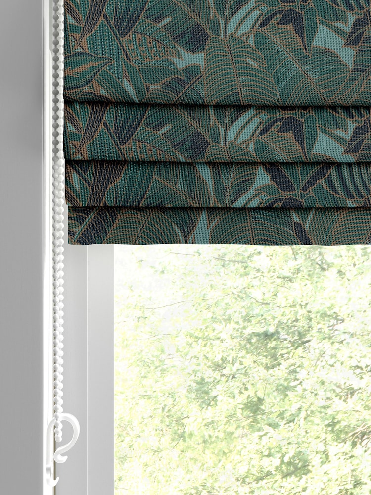 Graham & Brown Green Paradys Made to Measure Roman 100% Cotton Blind - Image 2 of 6