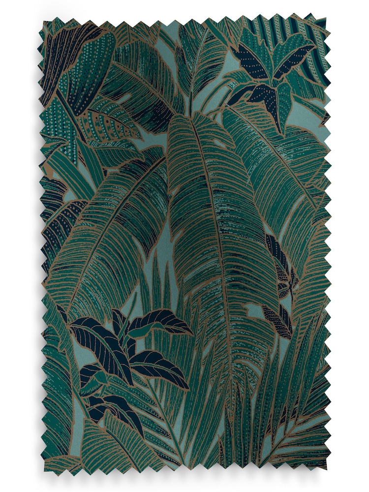 Graham & Brown Green Paradys Made to Measure Roman 100% Cotton Blind - Image 5 of 5