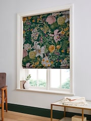 Graham & Brown Emerald Green Glasshouse Flora Made to Measure Roman 100% Cotton Blind - Image 5 of 6