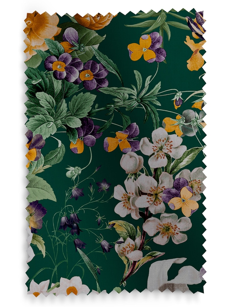 Graham & Brown Emerald Green Glasshouse Flora Made to Measure Roman 100% Cotton Blind - Image 6 of 6
