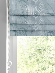 Graham & Brown Sky Blue Restore Made to Measure Roman 100% Cotton Blind - Image 2 of 6