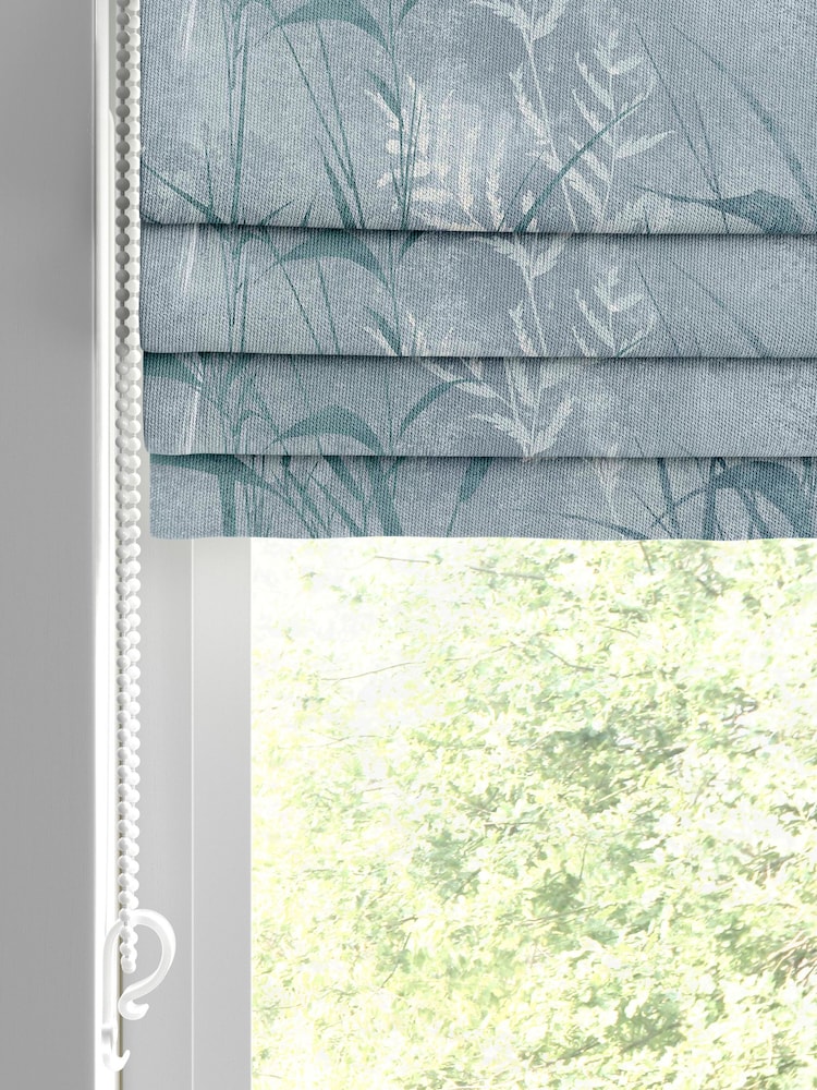 Graham & Brown Sky Blue Restore Made to Measure Roman 100% Cotton Blind - Image 2 of 6