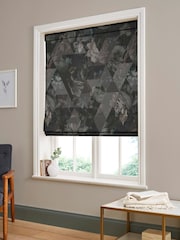 Graham & Brown Moonstone Black Timepiece Made to Measure Roman 100% Cotton Blind - Image 5 of 6