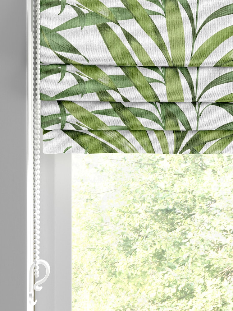 Graham & Brown White Yasuni Made to Measure Roman 100% Cotton Blind - Image 2 of 6