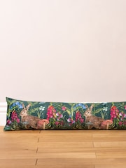 Wylder Green Willow Hare Printed Velvet Draught Excluder - Image 2 of 2