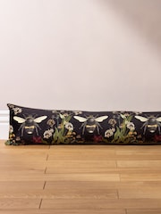 Wylder Black Midnight Garden Bee Printed Velvet Draught Excluder - Image 1 of 2
