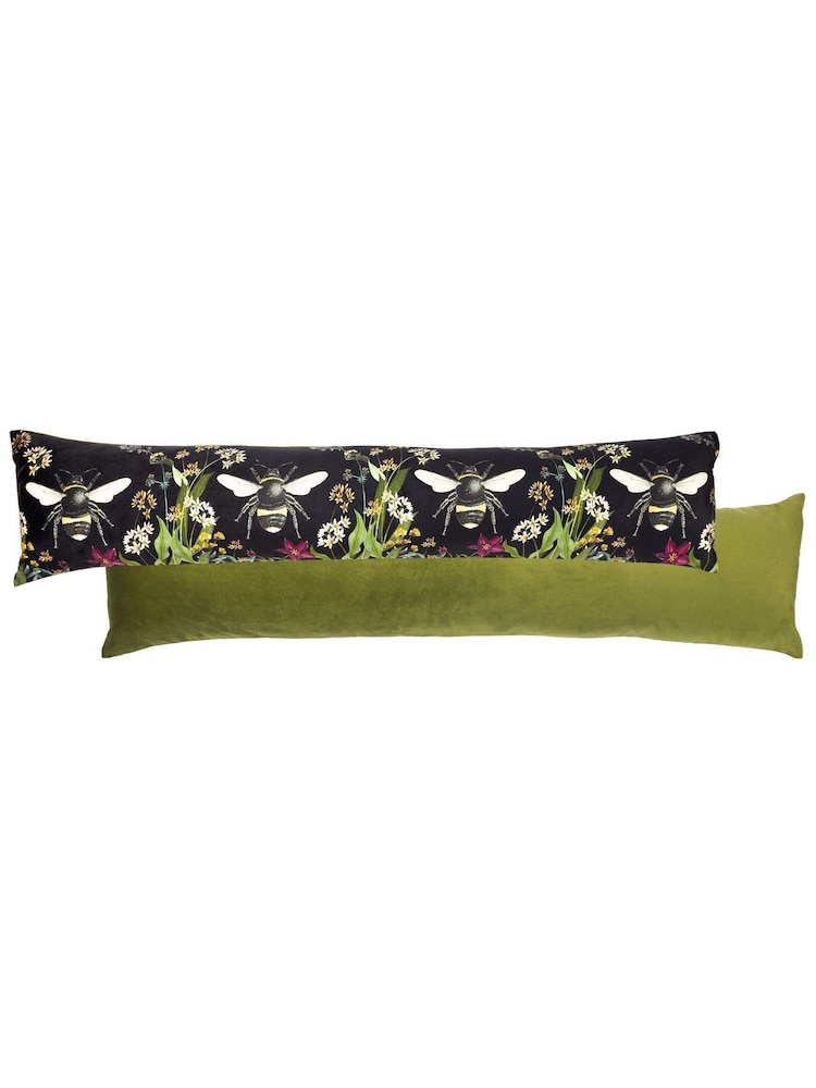 Wylder Midnight Garden Bee Printed Velvet Draught Excluder - صورة 2 من 2 Wylder Midnight Garden Bee Printed Velvet Draught Excluder - صورة 2 من 2