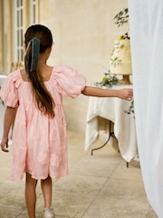 Pink Floral Texture Dress (3-16yrs) - Image 2 of 8