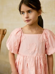 Pink Floral Texture Dress (3-16yrs) - Image 5 of 8