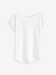 White/Brown/Animal Cap Sleeve 100% Cotton T-Shirts 3 Pack - Image 4 of 7