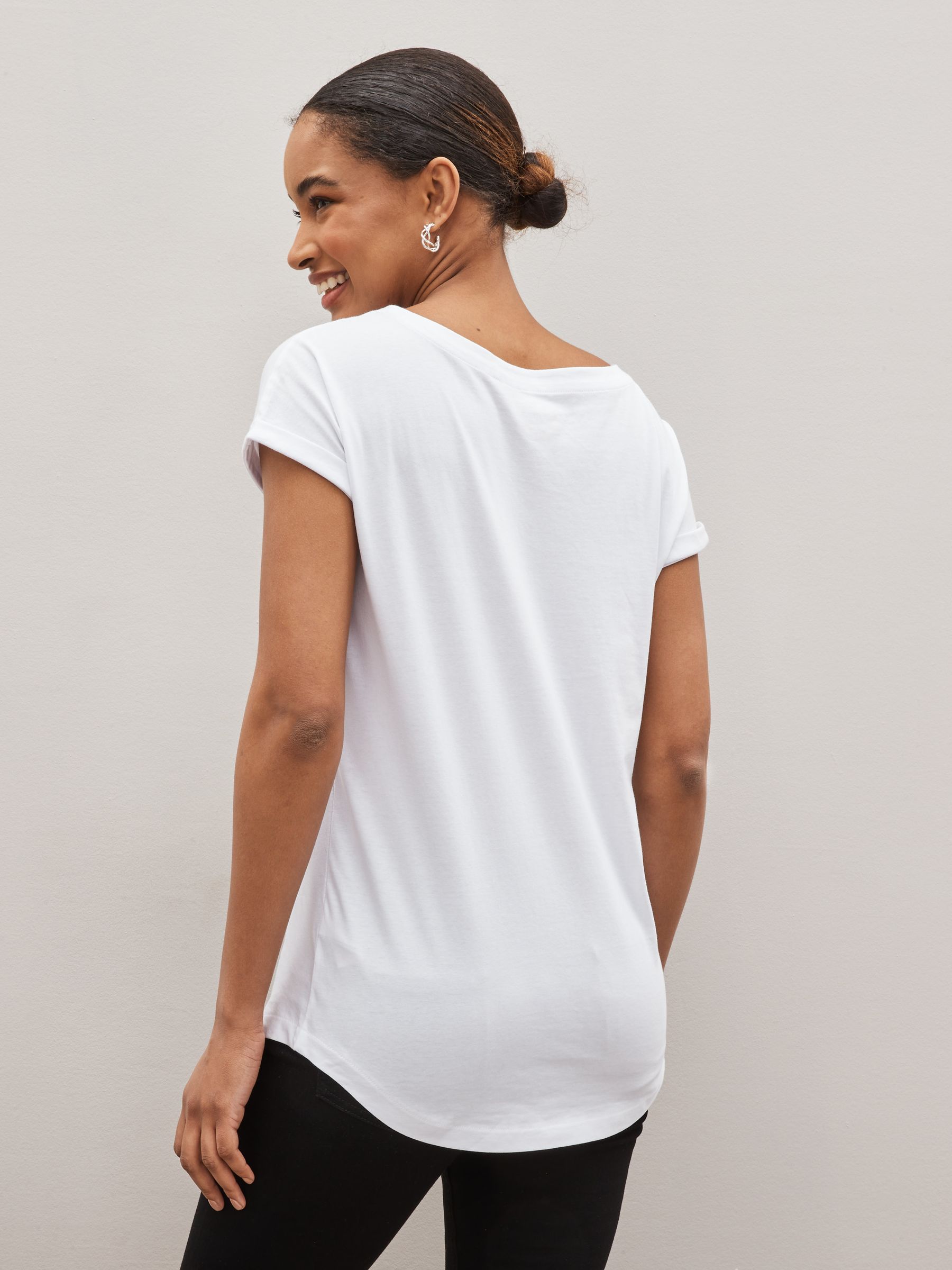 Buy Black/White/Stripe Cap Sleeve Cotton T-Shirts 3 Pack  display picture 1