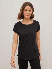 Schwarz/Weiß/gestreift - T-Shirts aus 100 % Baumwolle mit Flügelärmeln, 3er-Pack - Image 4 of 9