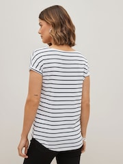 Schwarz/Weiß/gestreift - T-Shirts aus 100 % Baumwolle mit Flügelärmeln, 3er-Pack - Image 6 of 9