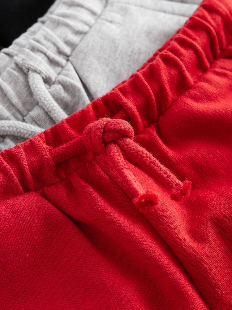 Grey/Navy Blue/Red Jersey Shorts 5 Pack (3mths-7yrs) - Image 3 of 4