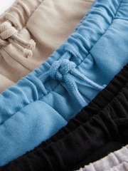 Grey/Navy Blue/Red Jersey Shorts 5 Pack (3mths-7yrs) - Image 4 of 4
