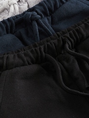 Black/Grey/Navy Blue Jersey Shorts 3 Pack (3mths-7yrs) - Image 3 of 3