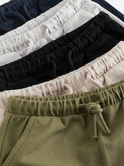 Khaki Green/Grey/Black Jersey Shorts 5 Pack (3mths-7yrs) - Image 3 of 3