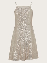 Monsoon Natural Charlotte Sequin Dress - Image 2 of 3