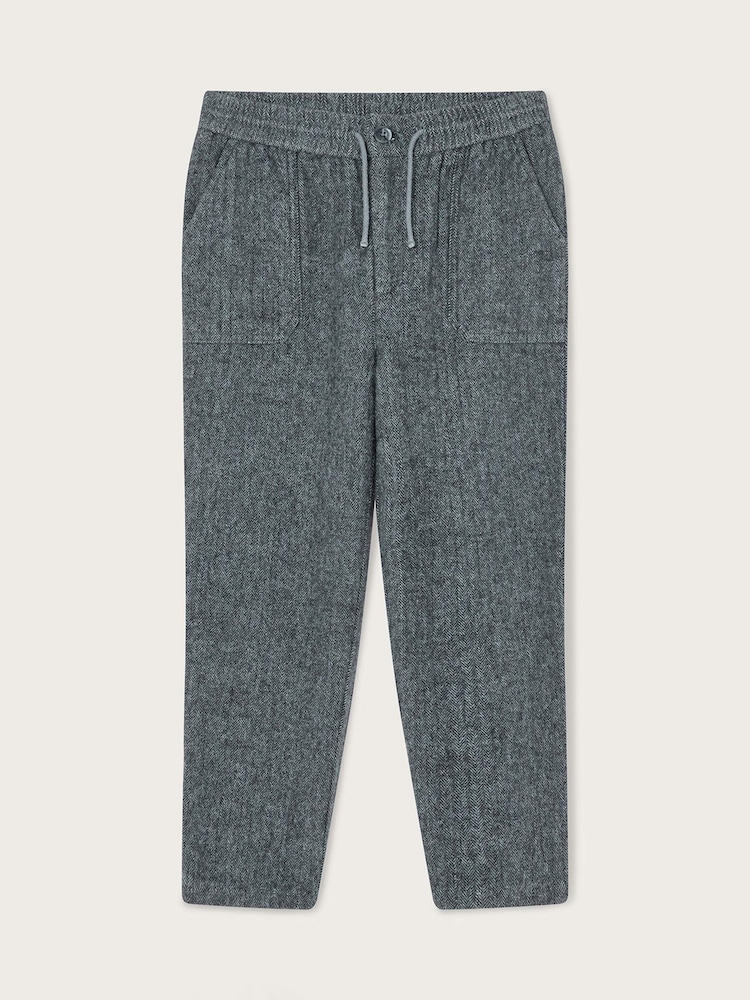 Monsoon Grey Herringbone Trousers - Image 1 of 3