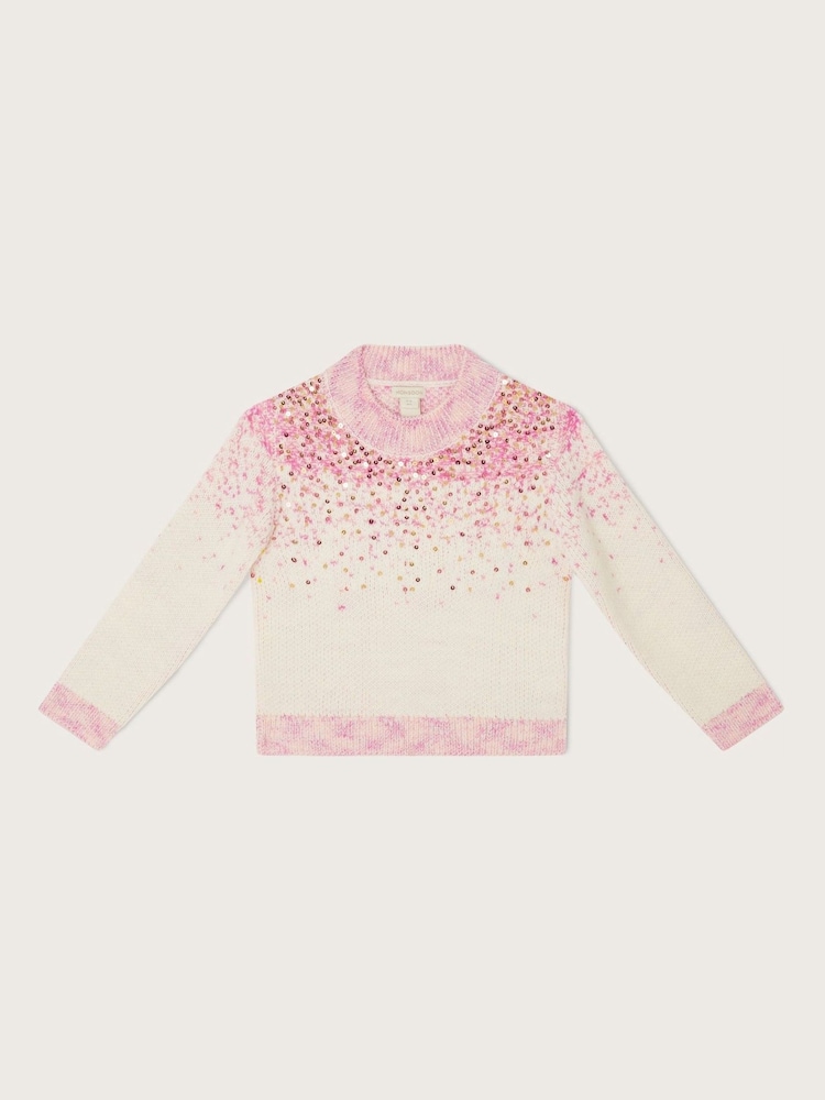 Monsoon Pink Sequin Jumper - Image 1 of 3