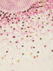 Monsoon Pink Sequin Jumper - Image 3 of 3