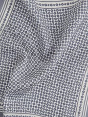 Reiss Steel Grey Martino Silk Geometric Pocket Square - Image 4 of 4