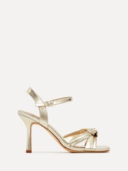 Linzi Gold Blair Knotted Stiletto Heeled Sandals - Image 2 of 5