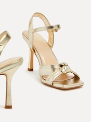 Linzi Gold Blair Knotted Stiletto Heeled Sandals - Image 4 of 5
