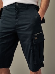 Black 3 Quarter Cargo Shorts - Image 3 of 8