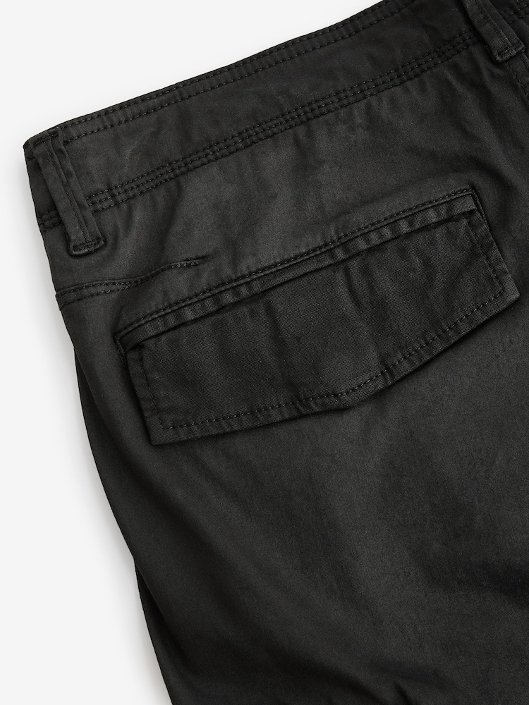 Black 3 Quarter Cargo Shorts - Image 8 of 8