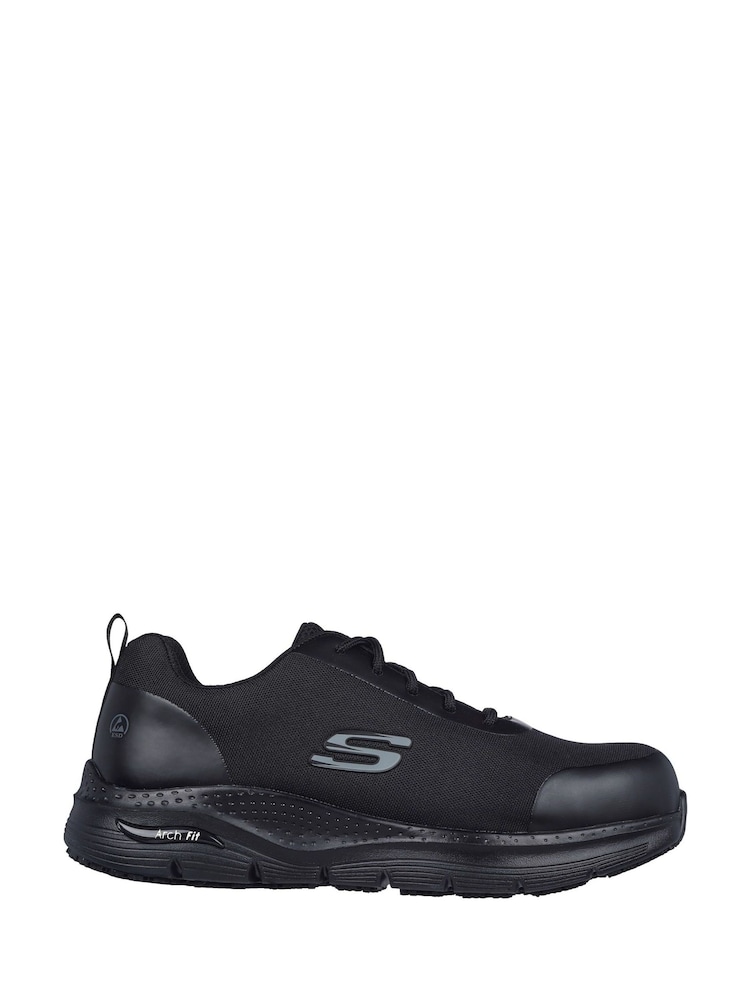 Skechers Black Work Arch Fit Ringstap Slip Resistant Mens Trainers - Image 1 of 3