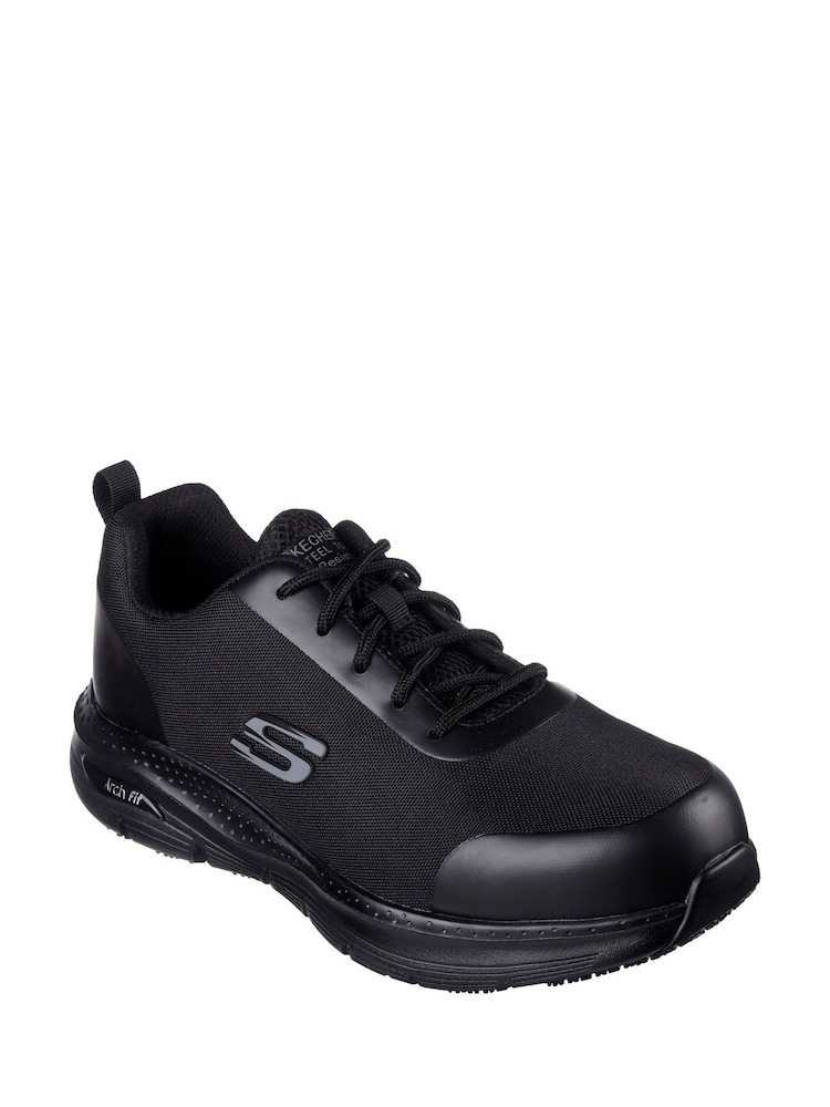 Skechers Black Work Arch Fit Ringstap Slip Resistant Mens Trainers - Image 2 of 3