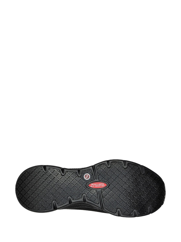 Skechers Black Work Arch Fit Ringstap Slip Resistant Mens Trainers - Image 3 of 3