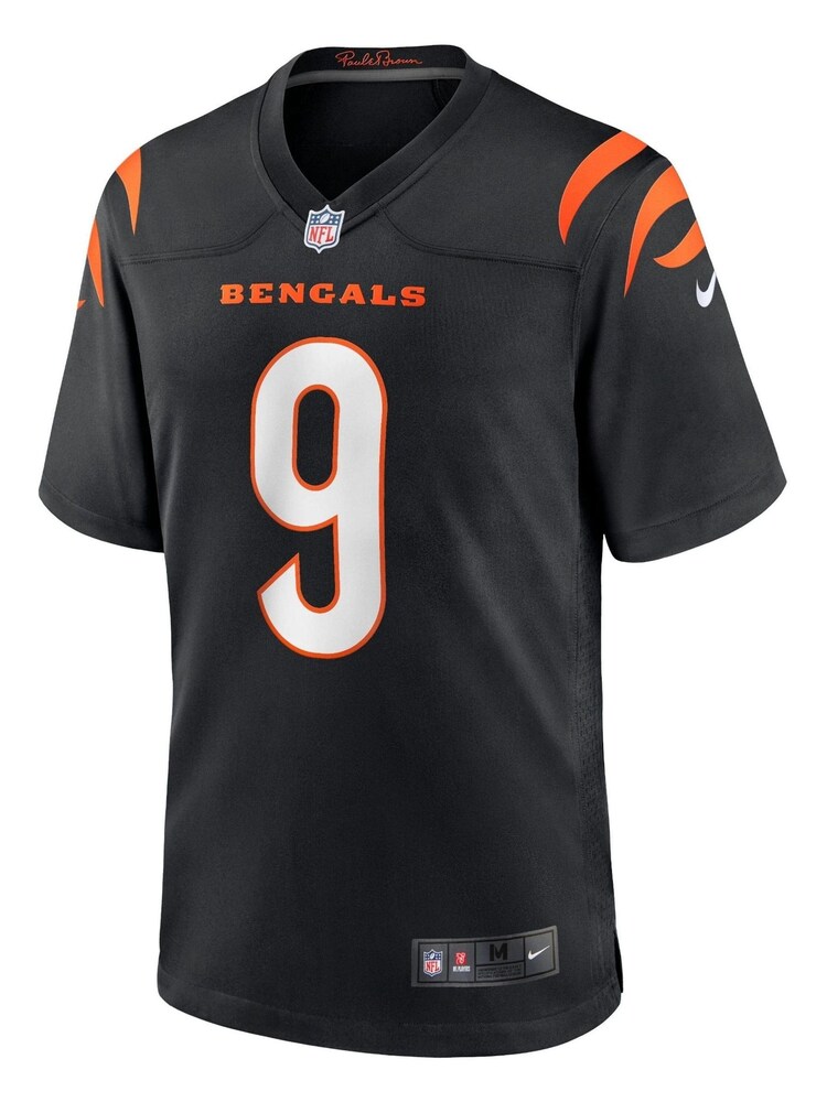 Nike Black NFL  Cincinnati Bengals Game Home Team Colour Jersey - Joe Burrow - Image 2 of 3