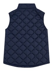 Jack Wills Navy Blue Font Puffer Gilet - Image 6 of 7