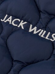 Jack Wills Navy Blue Font Puffer Gilet - Image 7 of 7