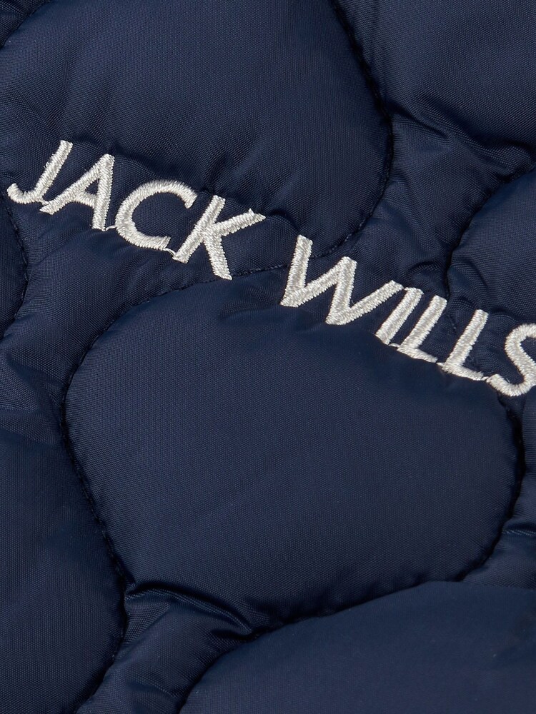 Jack Wills Navy Blue Font Puffer Gilet - Image 7 of 7