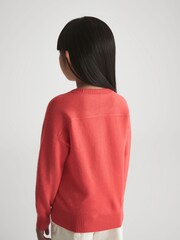Reiss Coral Audrey Senior Crew Neck Knitted Jumper - Image 5 of 7