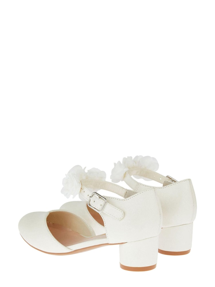 Monsoon Natural Corsage Two Part Heels - Image 2 of 2 Monsoon Natural Corsage Two Part Heels - Image 2 of 2