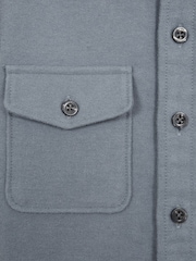 Reiss Blue Tampa Senior Twin Pocket Overshirt - Image 6 of 6
