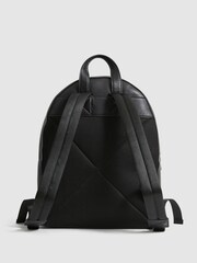 Reiss Black Carter Leather Backpack - Image 6 of 8