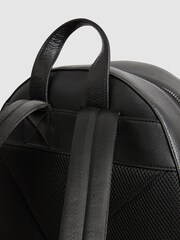 Reiss Black Carter Leather Backpack - Image 8 of 8