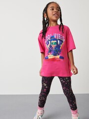 Pink Cool Vibes Girl Oversized Graphic T-Shirt (3-16yrs) - Image 2 of 7