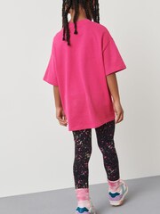 Pink Cool Vibes Girl Oversized Graphic T-Shirt (3-16yrs) - Image 3 of 7
