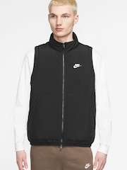 Nike Black Club Fleece Insulated Vest Jacket - Image 1 of 3